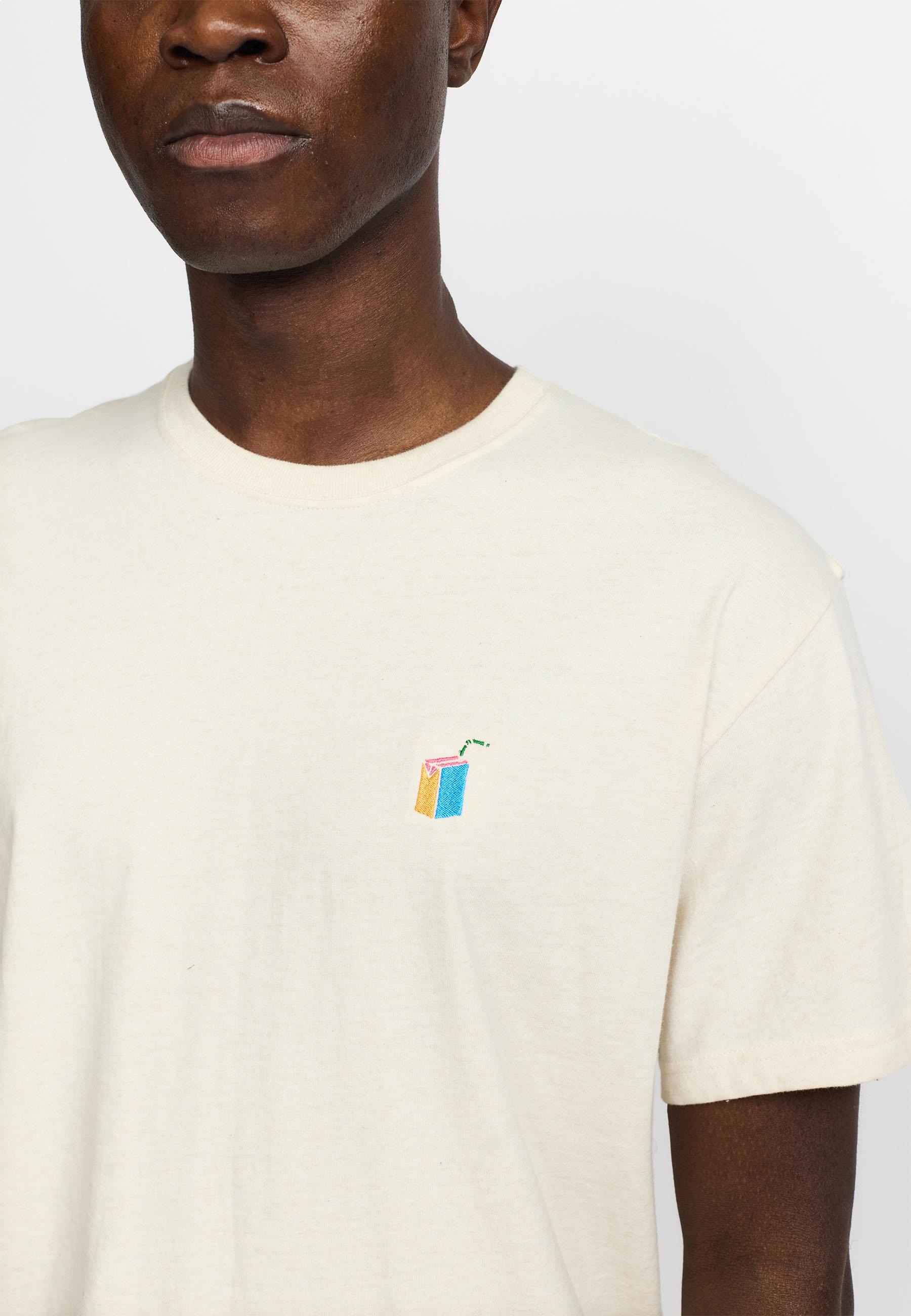 Revolution Trinkpäckchen Offwhite Melange Application T-Shirt Herren cremeweiss